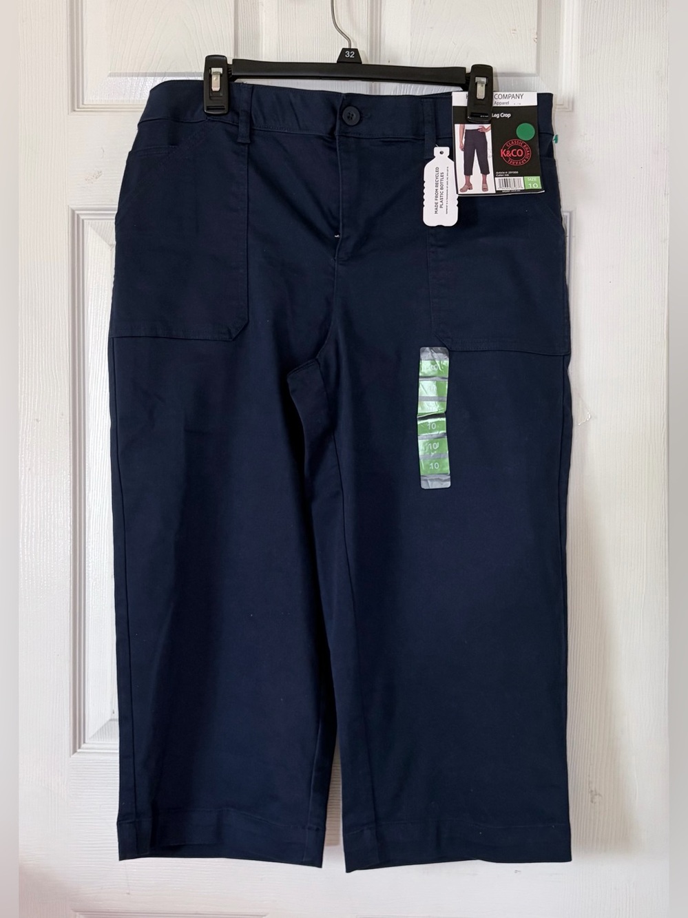 Khakis & Company Women's Navy Cargo Capris Sz 10